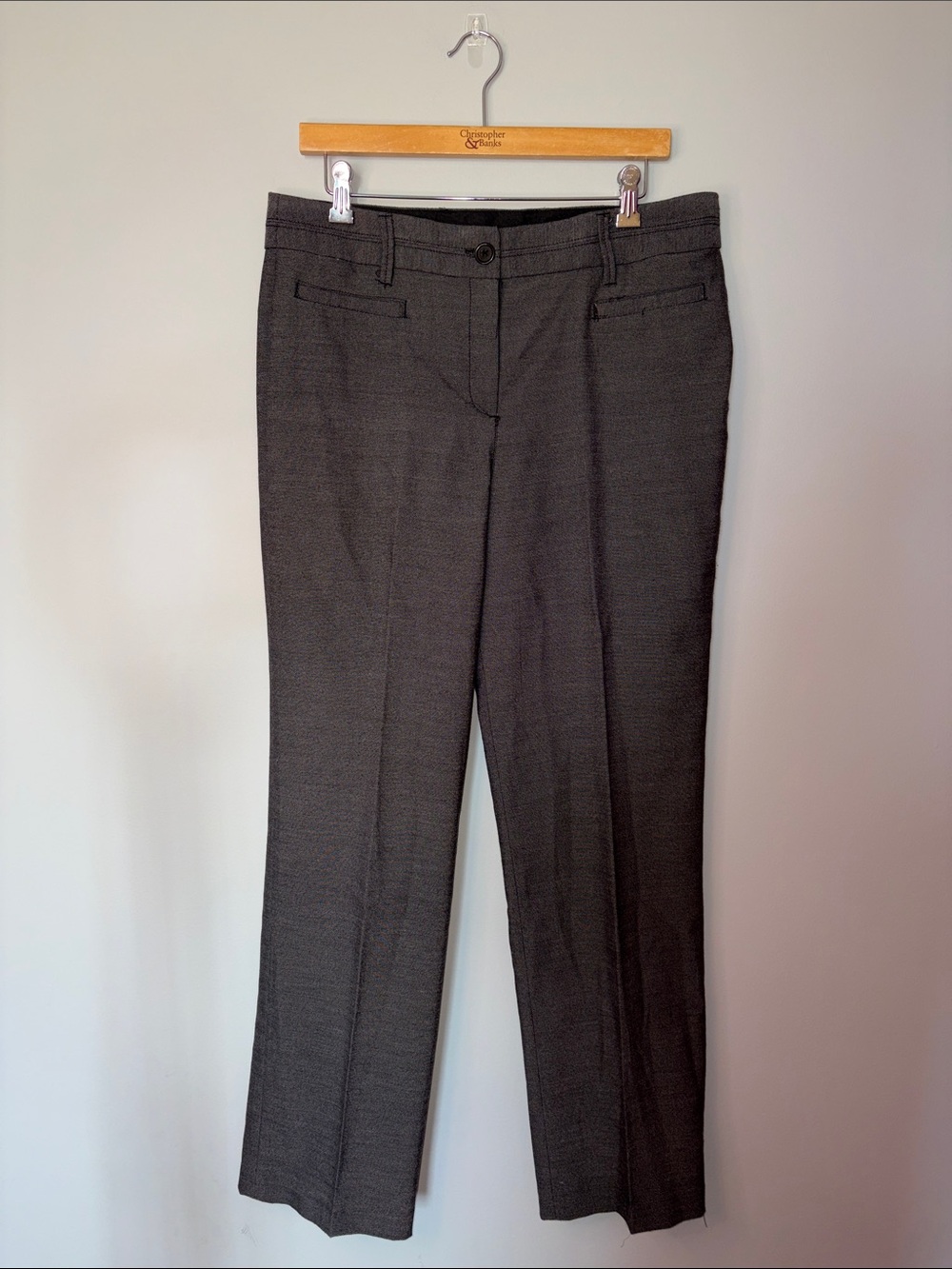 new directions Women's Straight Leg Dress Pants in Charcoal Gray size 12